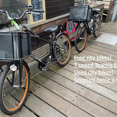 Houseboat Apartment With Water Terrace, Free Parking, Free Bikes & Fast Wifi 암스테르담 외부 사진